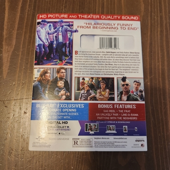 Neighbors [Blu-ray] - Blu-ray - VERY GOOD Tested Working - Picture 2 of 2